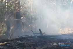 KEBAKARAN PONOROGO : Gara-gara Anak Bermain Api, Rumah Buruh Tani Ludes Terbakar