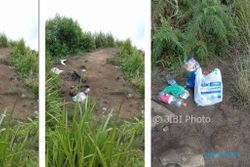 KEBERSIHAN SEMARANG : Duh, Sampah Berserakan di Puncak Gunung Ungaran