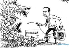 New York Times Tampilkan Karikatur Jokowi Lawan Islam Radikal