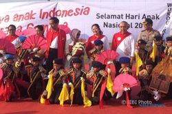 HARI ANAK NASIONAL : Pocil Wonogiri Hibur Presiden Jokowi di Riau