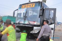 KECELAKAAN KARANGANYAR : Sopir Bus Eka Tabrak 2 Pengendara Motor Jadi Tersangka