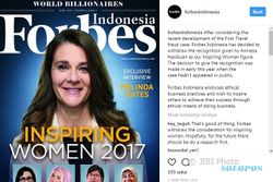 Forbes Coret Anniesa Hasibuan dari Daftar Tokoh Wanita Inspiratif 2017