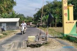 INFRASTRUKTUR KLATEN : Gorong-Gorong Jalan Desa Cawan Ambrol Membahayakan Pengendara
