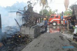 KEBAKARAN BOYOLALI : Rumah Warga Sambi Terbakar, 7 Kambing dan 1 Ton Gabah Hangus