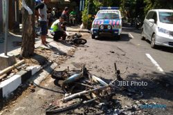 KECELAKAAN BOYOLALI : Dua Sepeda Motor Terbakar setelah Berserempetan