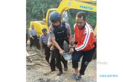 Mortir Aktif Ditemukan di Bawah Jembatan Kepuh Sukoharjo