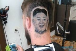 KISAH UNIK : Keren! Tukang Cukur Ini Bikin Sketsa Wajah Kim Jong Un di Kepala