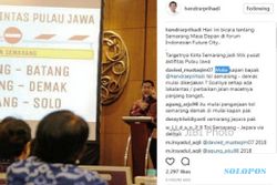 WALI KOTA SEMARANG : Hendi Foto di Indonesia Future City 2017, Warganet Penasaran Tol Semarang-Demak