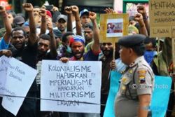 Foto Demo Warga Papua Persoalkan HAM