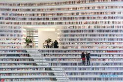 Bukan Buku Asli, Isi Perpustakaan Futuristis di China Ternyata Cuma Gambar