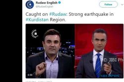 Stasiun TV Kurdi Tak Sengaja Rekam Siaran Langsung Gempa Dahsyat Irak