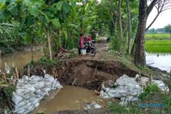 BANJIR KLATEN : Tanggul Sungai Cino Jebol Bikin 1 Ha Sawah Terendam Air