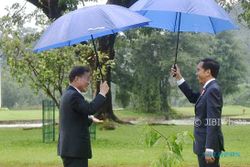 Presiden Jokowi Sambut Presiden Korsel di Istana Bogor