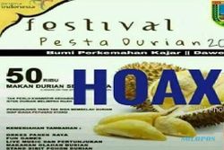 TURN BACK HOAX : Festival Durian di Buper Kajar Kudus Dipastikan Hoaks