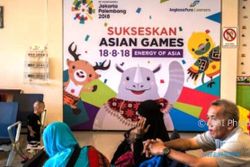 Foto Asian Games Digemakan di Bandara Semarang