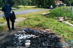 Angkringan Bantuan Pemkab Ludes Terbakar, Diduga Sengaja Dibakar Orang