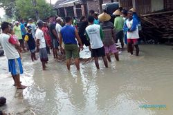 BANJIR SRAGEN : Belasan Rumah Warga Tanjungsari Tergenang Air Luapan Selokan