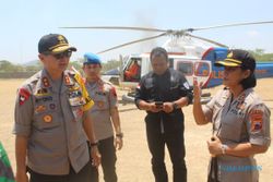 Naik Helikopter, Kapolda Jateng Pantau Pilkades Wonogiri