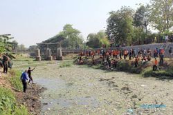 Sukarelawan SAR dan Pemkab Kompak Enyahkan Sampah di Sungai Garuda Sragen