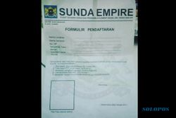 Inikah Formulir Pendaftaran Sunda Empire? Setor Rp5 Juta & Foto 200 Lembar