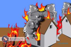 Rumah Warga Gayam Sukoharjo Terbakar Saat Ditinggal Pengajian