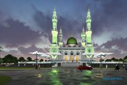 Uji Kekuatan, Fondasi Masjid Agung Karanganyar Dihantam dengan Gelombang