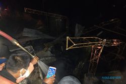 Diduga Gara-gara Sampah, Kios di Tawangmangu Ludes Terbakar