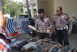 Bernilai Puluhan Juta Rupiah, 47 Knalpot Brong Motor Milik Warga Solo Segera Dimusnahkan Polisi