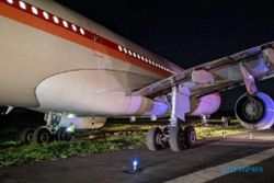 Pesawat Garuda Tergelincir saat Take Off di Bandara Hasanuddin