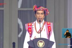 Berbaju Adat Timor Tengah Selatan, Jokowi Jadi Inspektur Upacara HUT RI Ke-75
