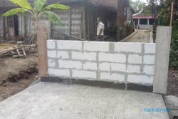 Jalan Kampung di Tanon Sragen Ini Mendadak Ditutup Pagar Tembok