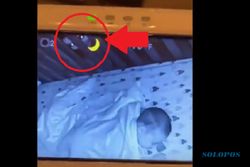 Ngeri, Kamera CCTV Rekam Penampakan Wajah Misterius Awasi Bayi