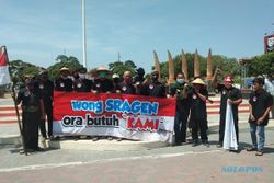 Tolak KAMI Masuk Sragen, LSM Drajat Gelar Aksi Damai