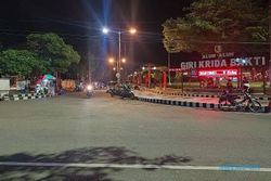 Larang Adakan Kegiatan Malam Tahun Baru, Alun-Alun Wonogiri Dijaga Petugas