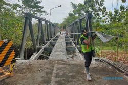 Owalah! Jembatan Nambangan Wonogiri Dibongkar Akibat Kesempitan, Tak Muat Buat Simpangan