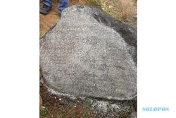 Batu Diduga Prasasti Langka Peninggalan Abad ke-9 Ditemukan di Tawangmangu