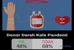 Pendonoran Darah Kala Pandemi Covid-19, 40% Ya Sisanya Tidak