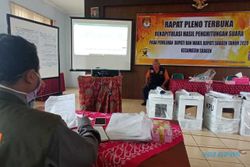 Rapat Pleno Rekapitulasi Suara di Kecamatan Sragen Terapkan Prokes Ketat