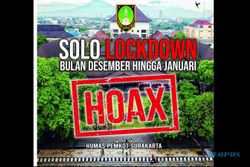 Beredar Info Solo Lockdown Desember-Januari, Satgas Covid-19: Hoaks!