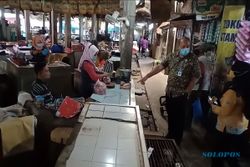 Langgar Prokes, 5 Pedagang Pasar Kebakkramat & Palur Dilarang Jualan