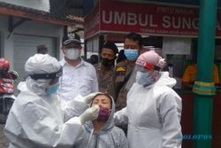 Pengunjung Padusan di Boyolali Dites Antigen Secara Acak, Bagaimana Hasilnya?