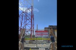Belum Ada IMB Sudah Dibangun, Tower Telekomunikasi di Nogosari Boyolali Disegel