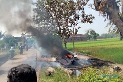 Angkut Bensin 600 Liter, Mobil Milik Warga Sukoharjo Ludes Terbakar di Desa Gunting Klaten