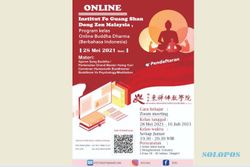 Institut Fo Guang Shan Dong Zen Buka Kelas Online Buddha Dharma Gratis, Ini Syarat Jadi Peserta