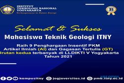 Bikin Bangga, Mahasiswa Teknik Geologi ITNY Raih 9 Penghargaan Insentif PKM