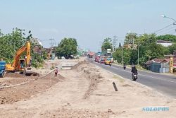 Jos! Sebagian Ruas Jalan Solo-Sragen Sudah 4 Lajur