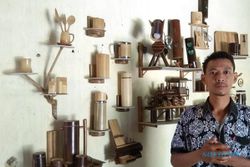 Cuma Belajar di Youtube, Pria Karanganyar Ini Sukses Terbangkan Kerajinan Bambu hingga AS dan India