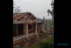 Hujan Angin Terjang Girimarto Wonogiri, 1 Rumah Warga Rusak Parah