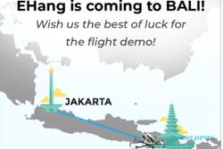 Hilal Taksi Terbang Mengudara di Bali Makin Terlihat