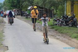 Naik Skuter Listrik Keliling Rawa Jombor Klaten, Segini Tarifnya